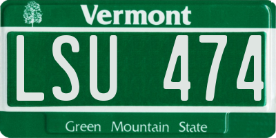 VT license plate LSU474