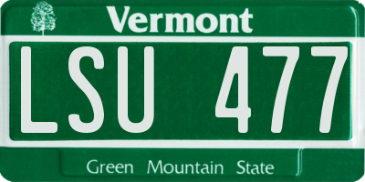 VT license plate LSU477