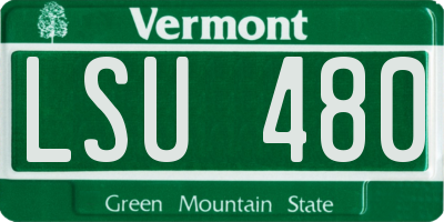 VT license plate LSU480