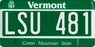 VT license plate LSU481