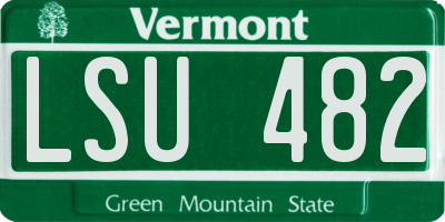 VT license plate LSU482