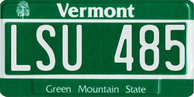VT license plate LSU485