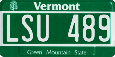 VT license plate LSU489