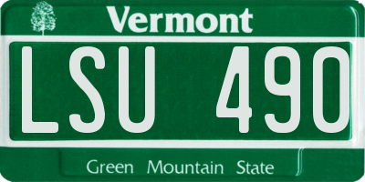 VT license plate LSU490