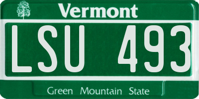 VT license plate LSU493