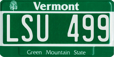VT license plate LSU499
