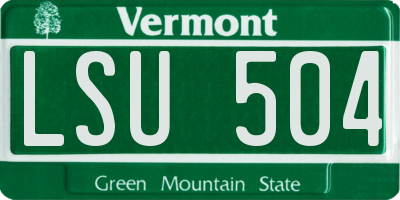 VT license plate LSU504