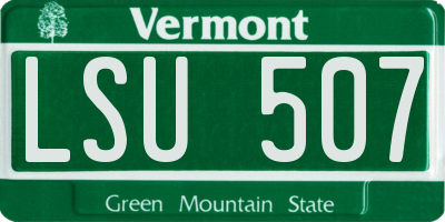 VT license plate LSU507