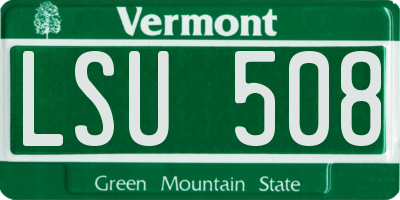 VT license plate LSU508