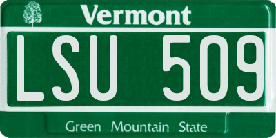 VT license plate LSU509