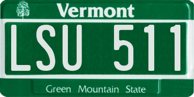 VT license plate LSU511