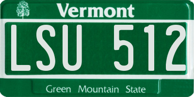 VT license plate LSU512