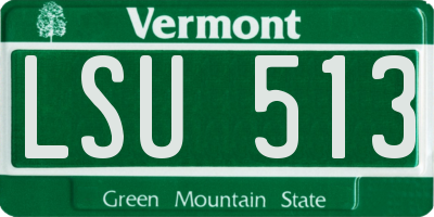VT license plate LSU513