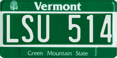 VT license plate LSU514