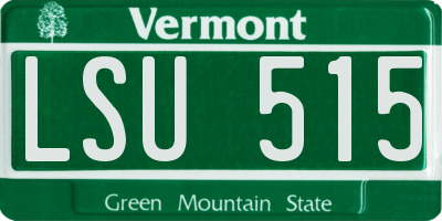 VT license plate LSU515