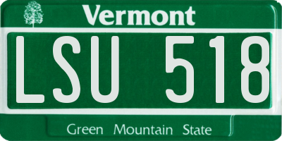 VT license plate LSU518