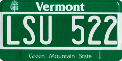 VT license plate LSU522
