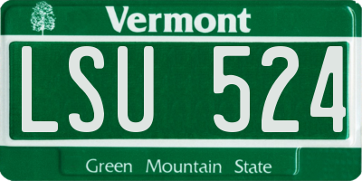 VT license plate LSU524