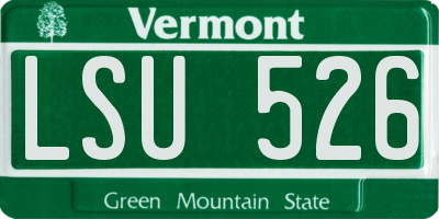 VT license plate LSU526