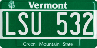VT license plate LSU532