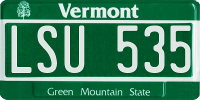 VT license plate LSU535