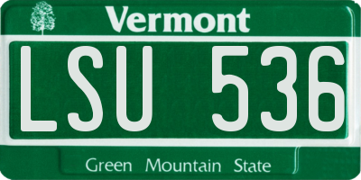 VT license plate LSU536
