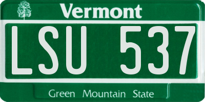 VT license plate LSU537