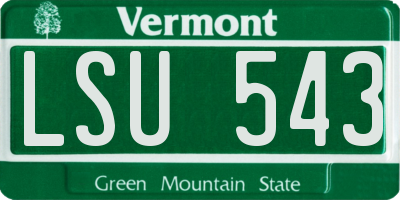 VT license plate LSU543