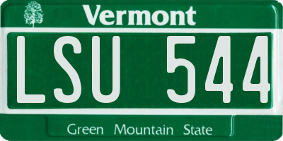 VT license plate LSU544
