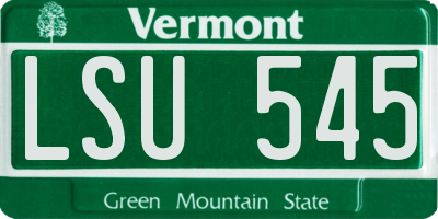 VT license plate LSU545