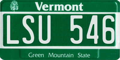 VT license plate LSU546