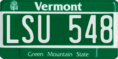 VT license plate LSU548