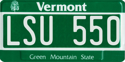 VT license plate LSU550