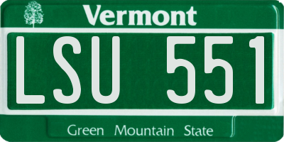 VT license plate LSU551