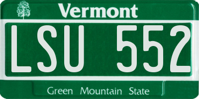 VT license plate LSU552