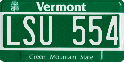 VT license plate LSU554