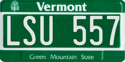 VT license plate LSU557