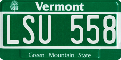 VT license plate LSU558