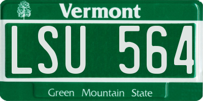 VT license plate LSU564