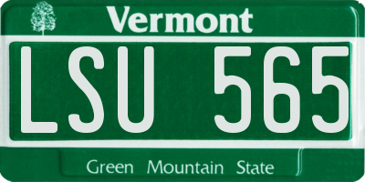 VT license plate LSU565
