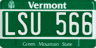 VT license plate LSU566