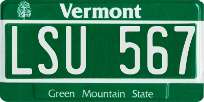 VT license plate LSU567