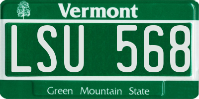 VT license plate LSU568