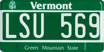 VT license plate LSU569