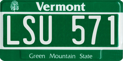VT license plate LSU571