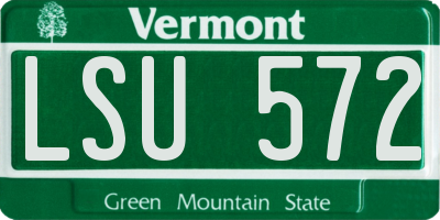 VT license plate LSU572