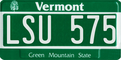 VT license plate LSU575