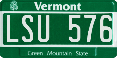 VT license plate LSU576
