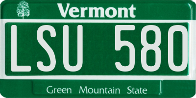 VT license plate LSU580