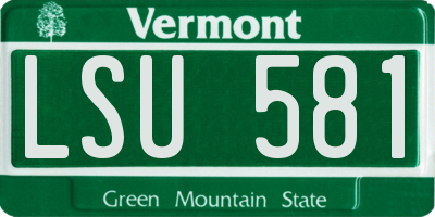 VT license plate LSU581